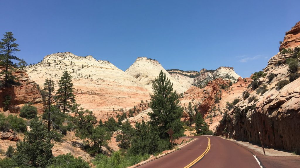 The road to Zion NP