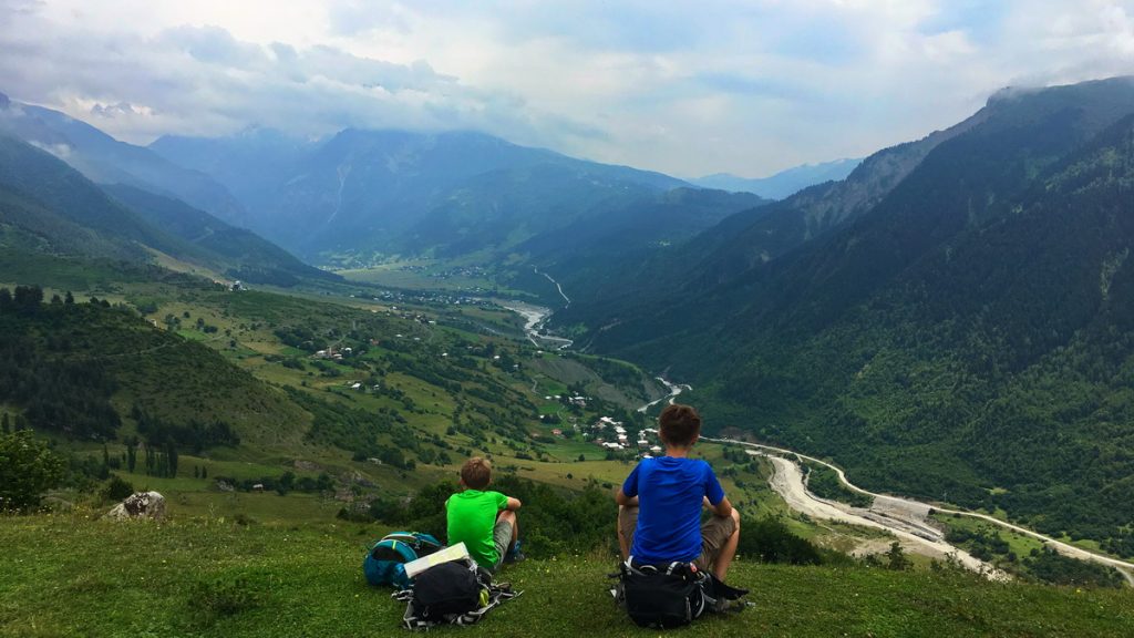 View from the hills above Mestia